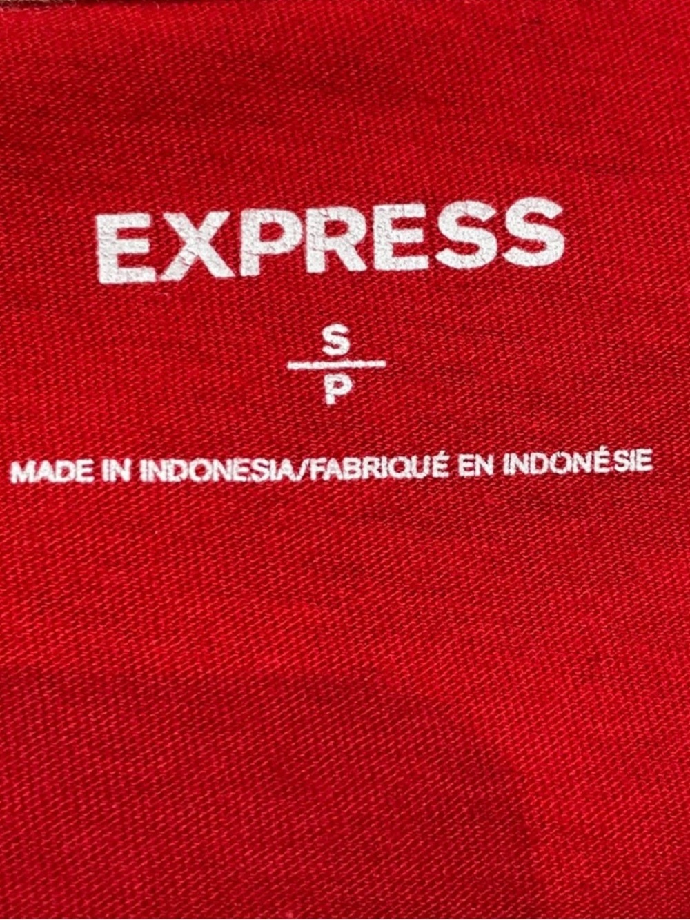 Express Red Navy Colorblock Raglan Henley Top - Picture 4 of 5